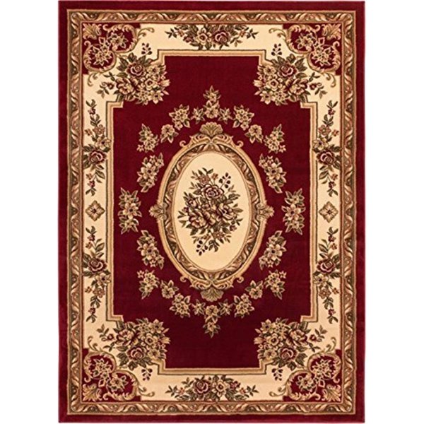 Perfectpillows 7 ft. 10 in. x 10 ft. 6 in. Timeless Le Petit Palais Traditional Area Rug - Red PE1582166